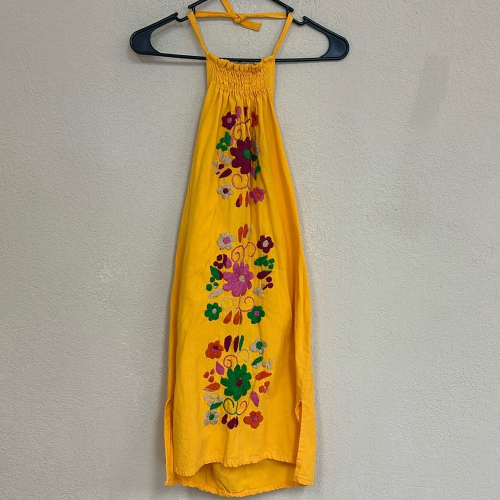 Floral Yellow Mini Dress
